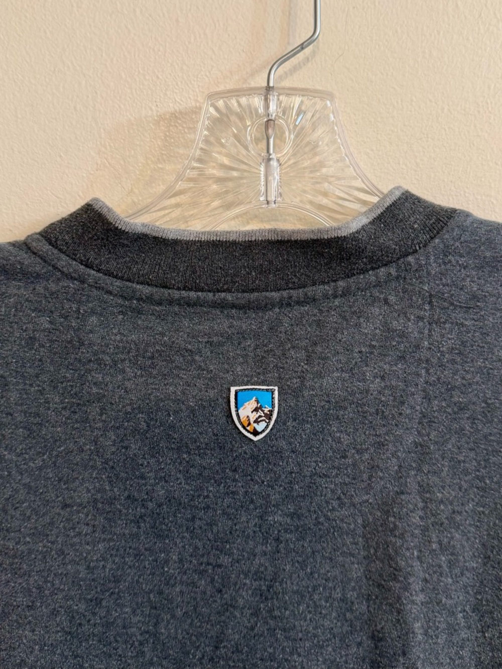 Kuhl Mens Long Sleeve Henley Shirt Blue Gray 100% Cotton Thumbholes Sz L Hiking - Picture 10 of 11